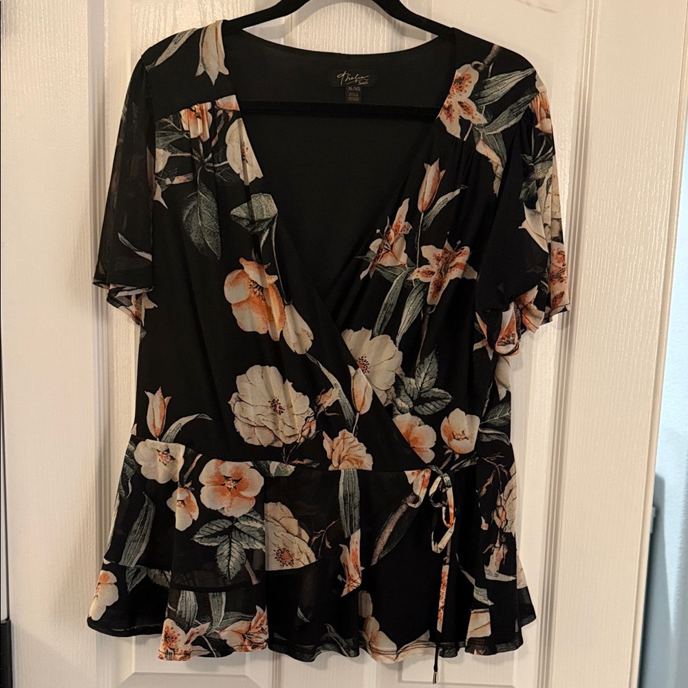 Women's Thalia Sodi Floral Peplum Blouse